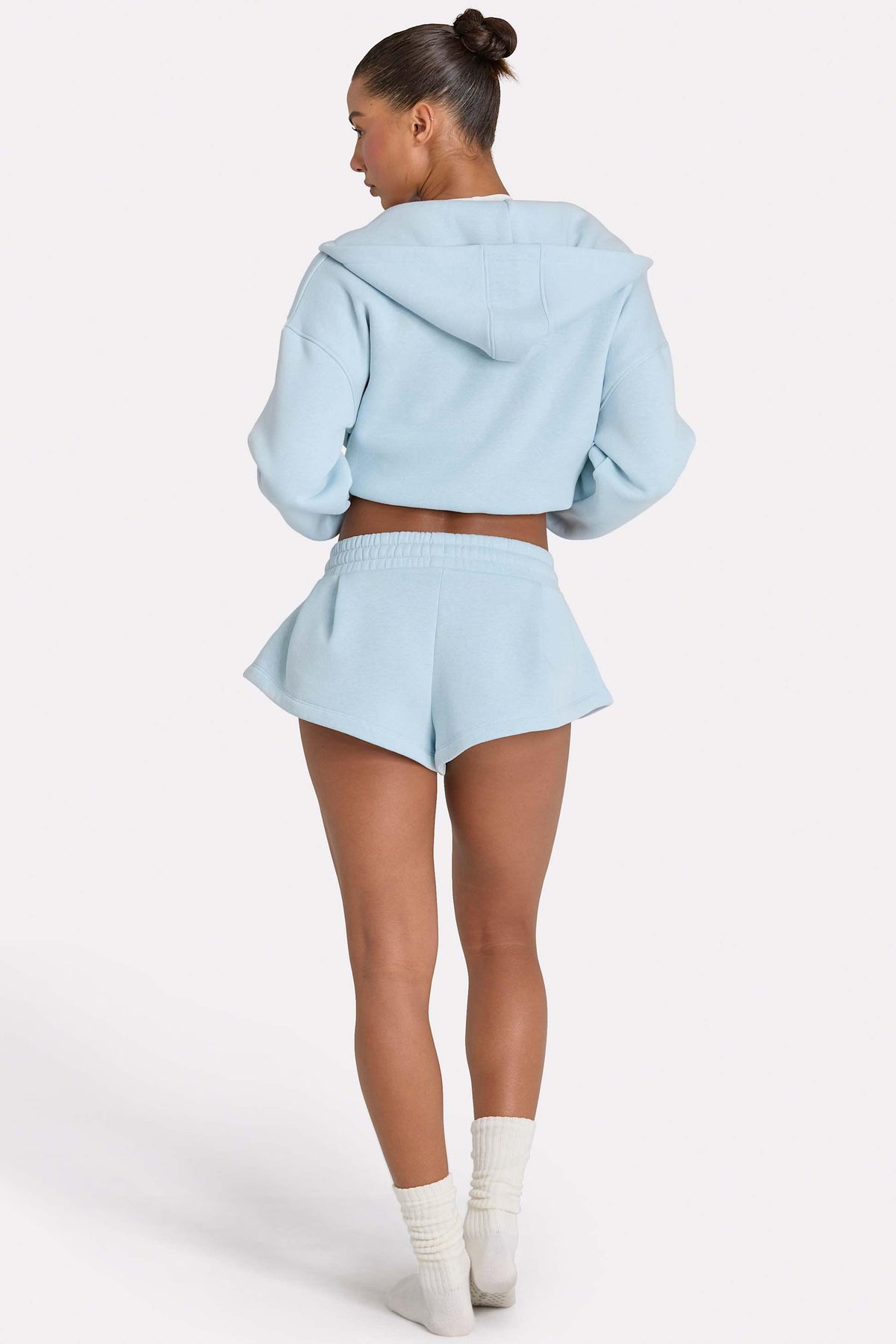 Mid-rise Mini Shorts In Powder Blue