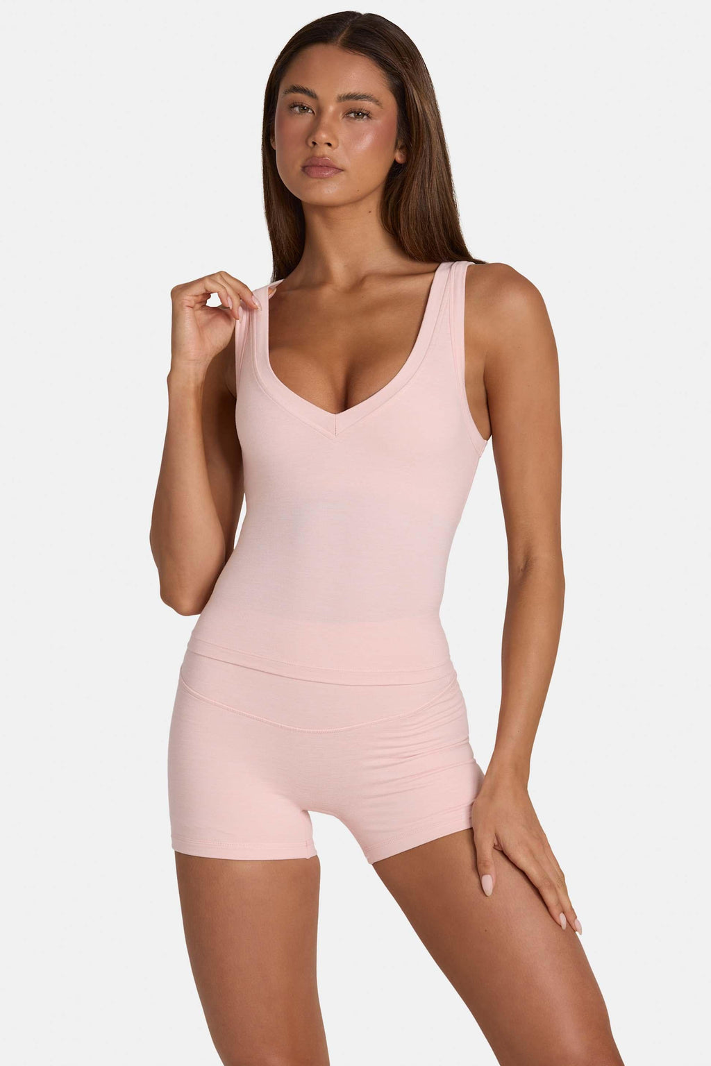 Soft Active Tank Top In Blush Marl