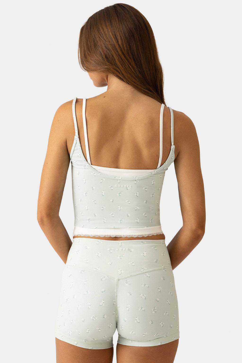 Soft Active Double-layer Tank Top In Matcha Meadow