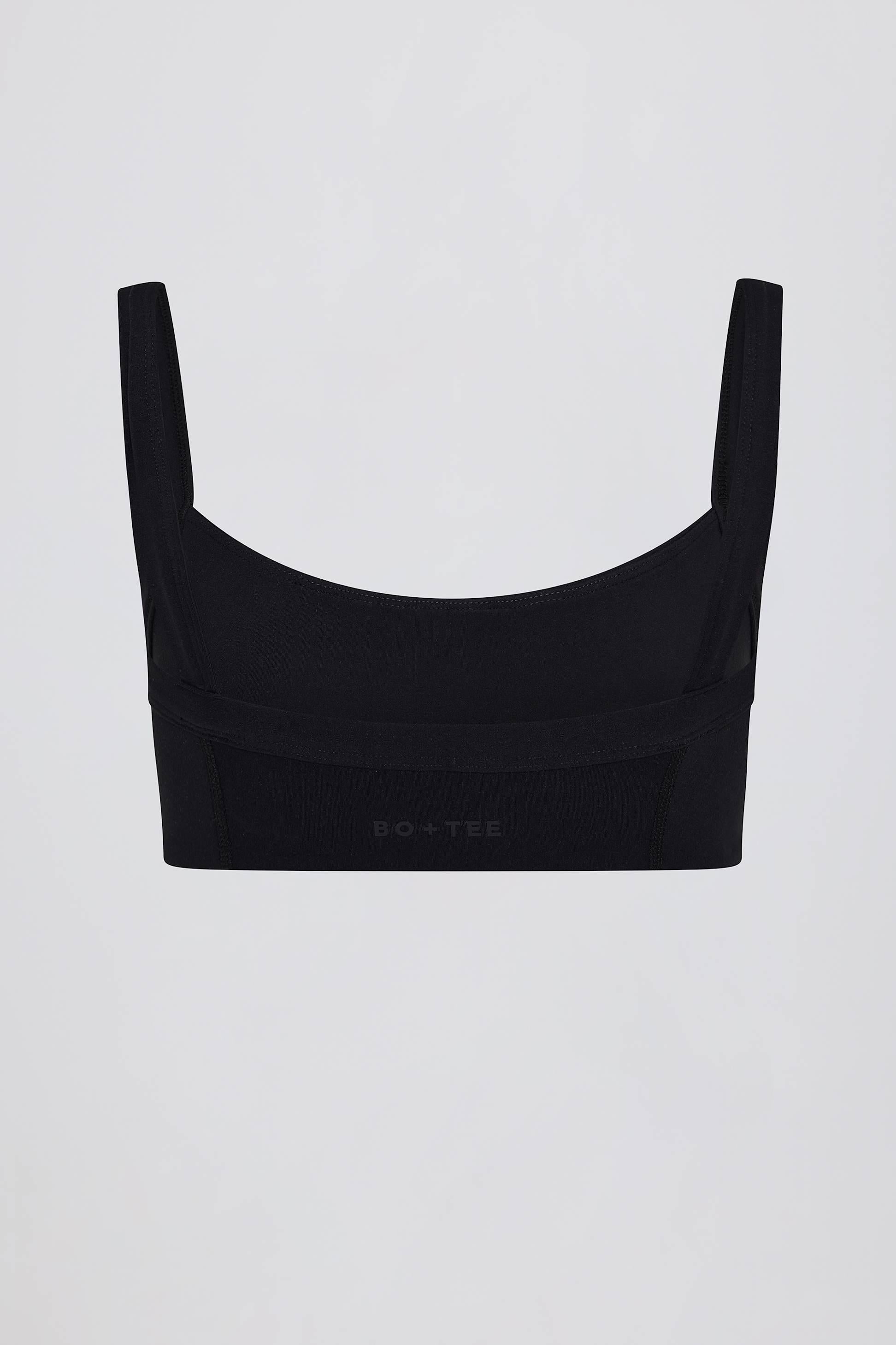 Soft Active Seam-detail Sports Bra In Black
