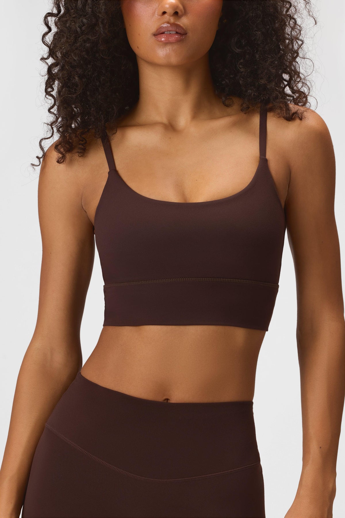 Soft Active High-impact Sports Bra In Espresso