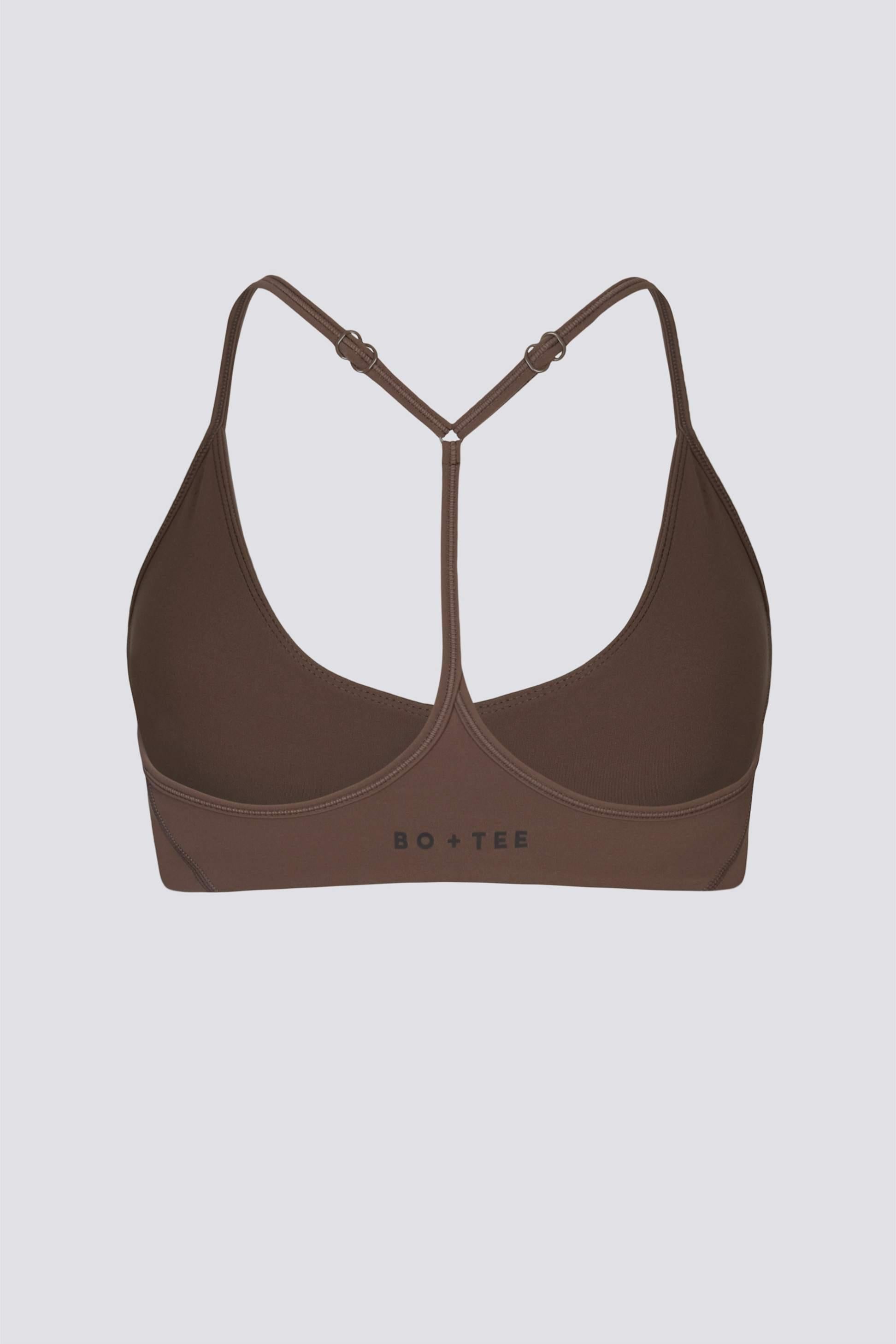 Soft Active Racerback Sports Bra In Cocoa