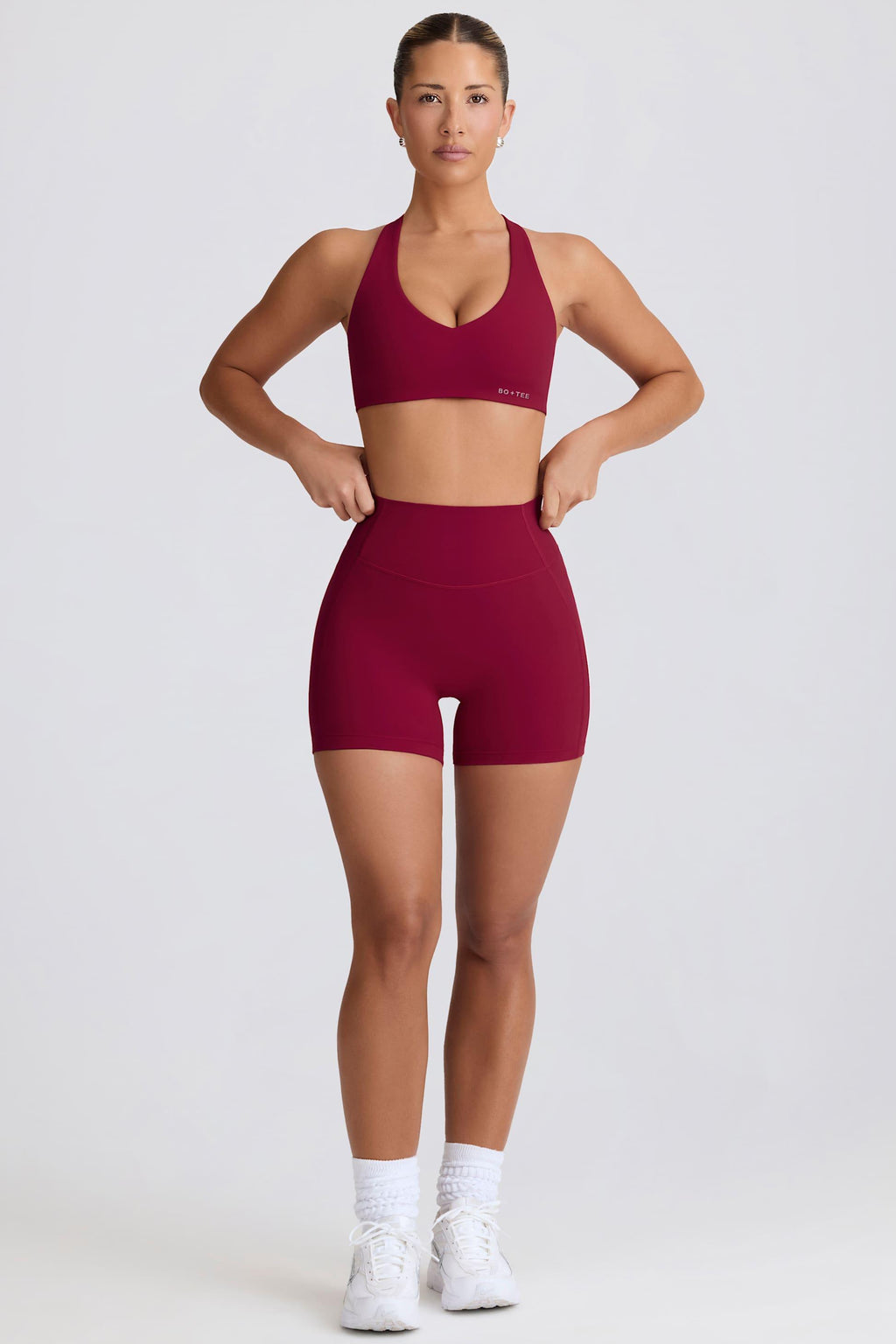 Soft Active Low-impact Sports Bra In Burgundy