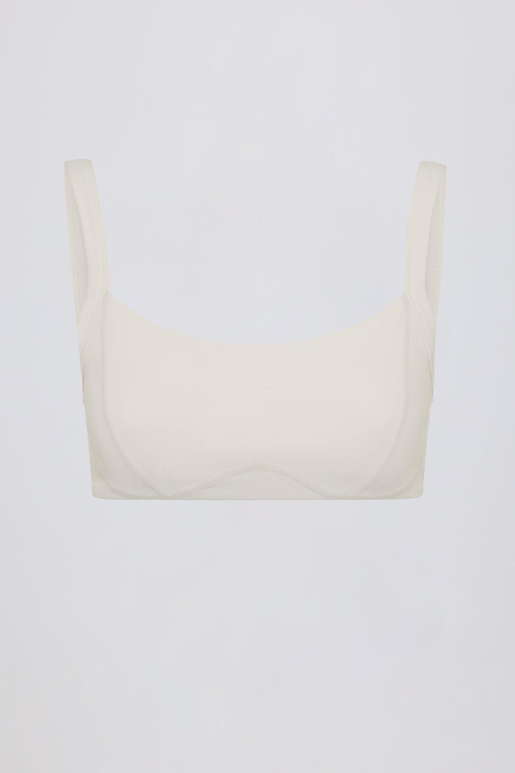 Soft Active Seam-detail Sports Bra In Oat