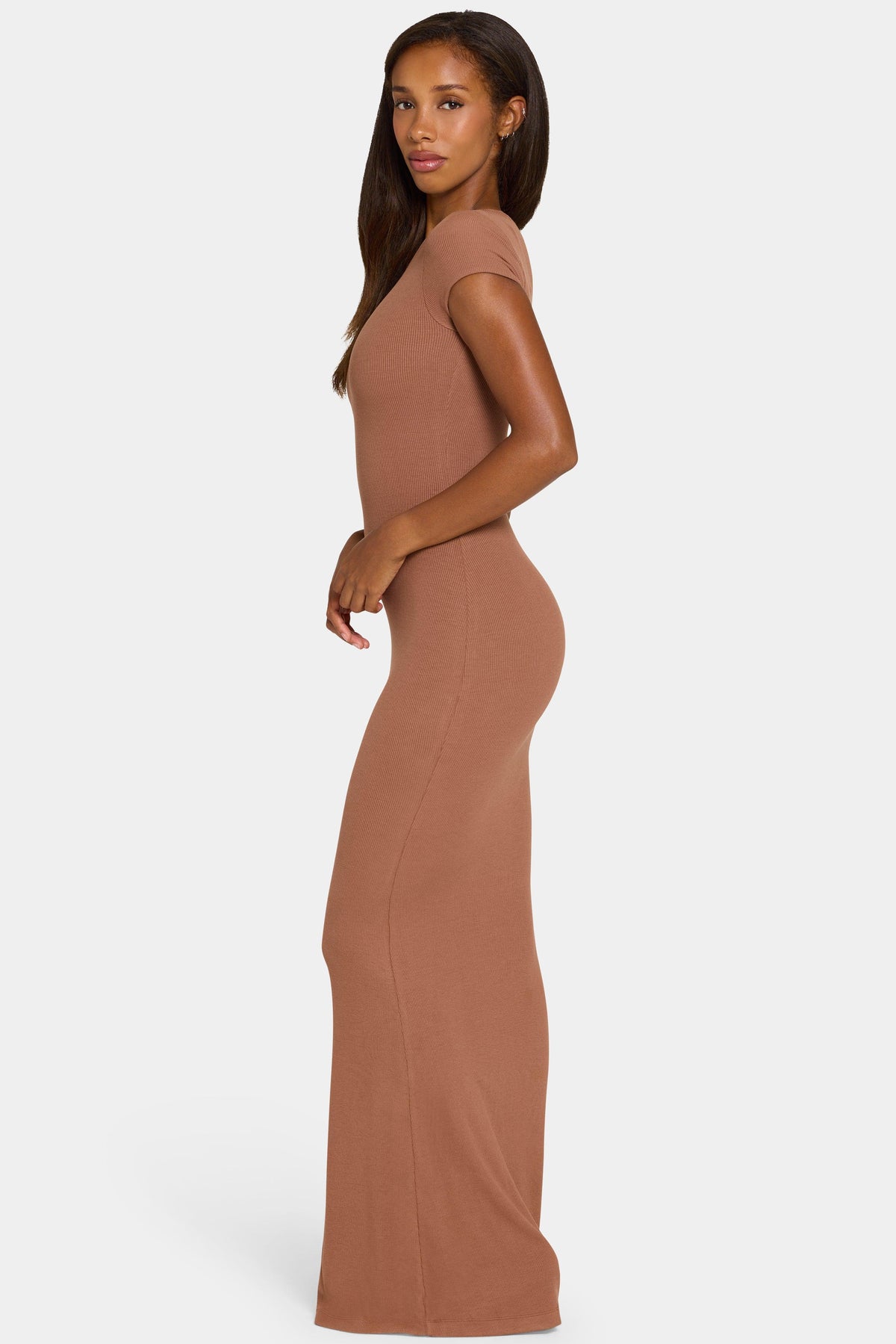 奶油雲™ 可可帽袖長洋裝