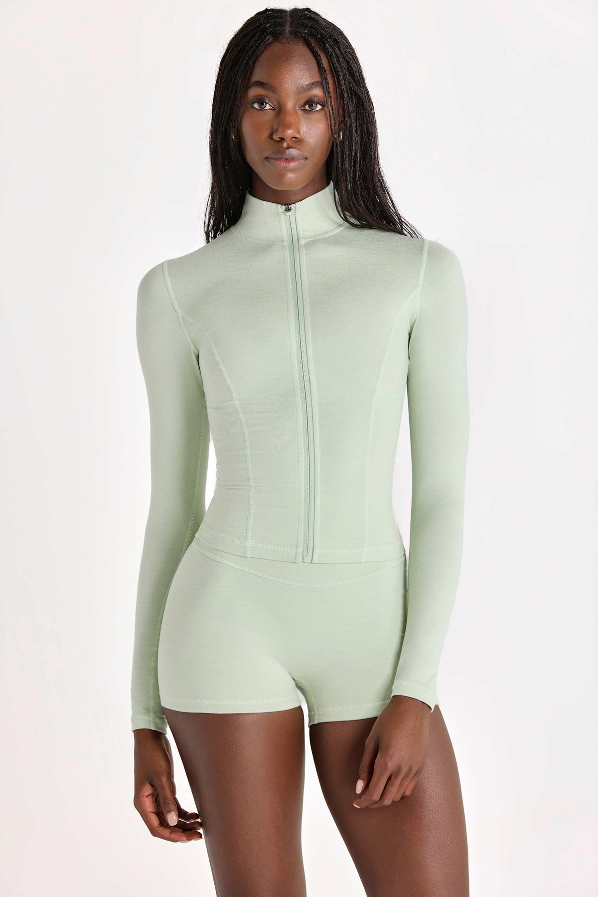 Soft Active Zip-up Jacket In Pistachio