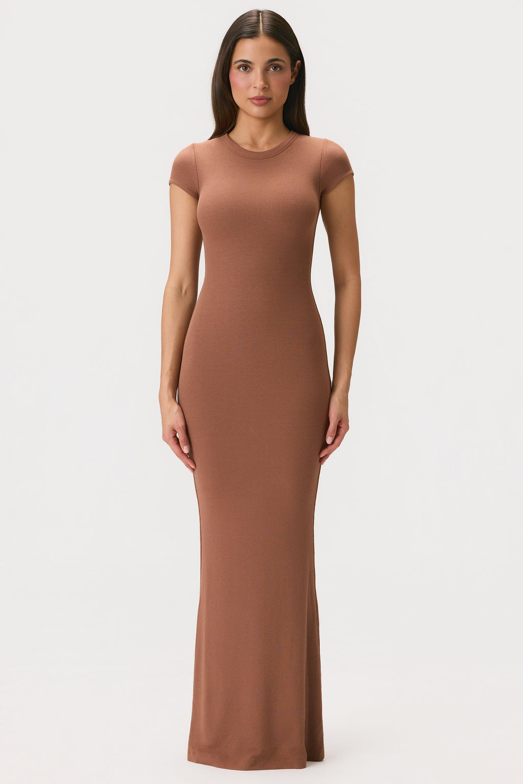 Buttercloud™ Cap Sleeve Maxi Dress In Cocoa