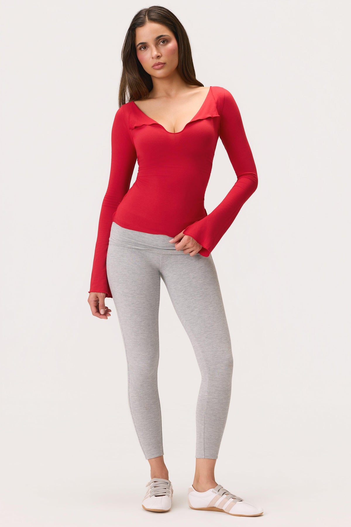 Buttercloud™ Long Sleeve Top In Chilli