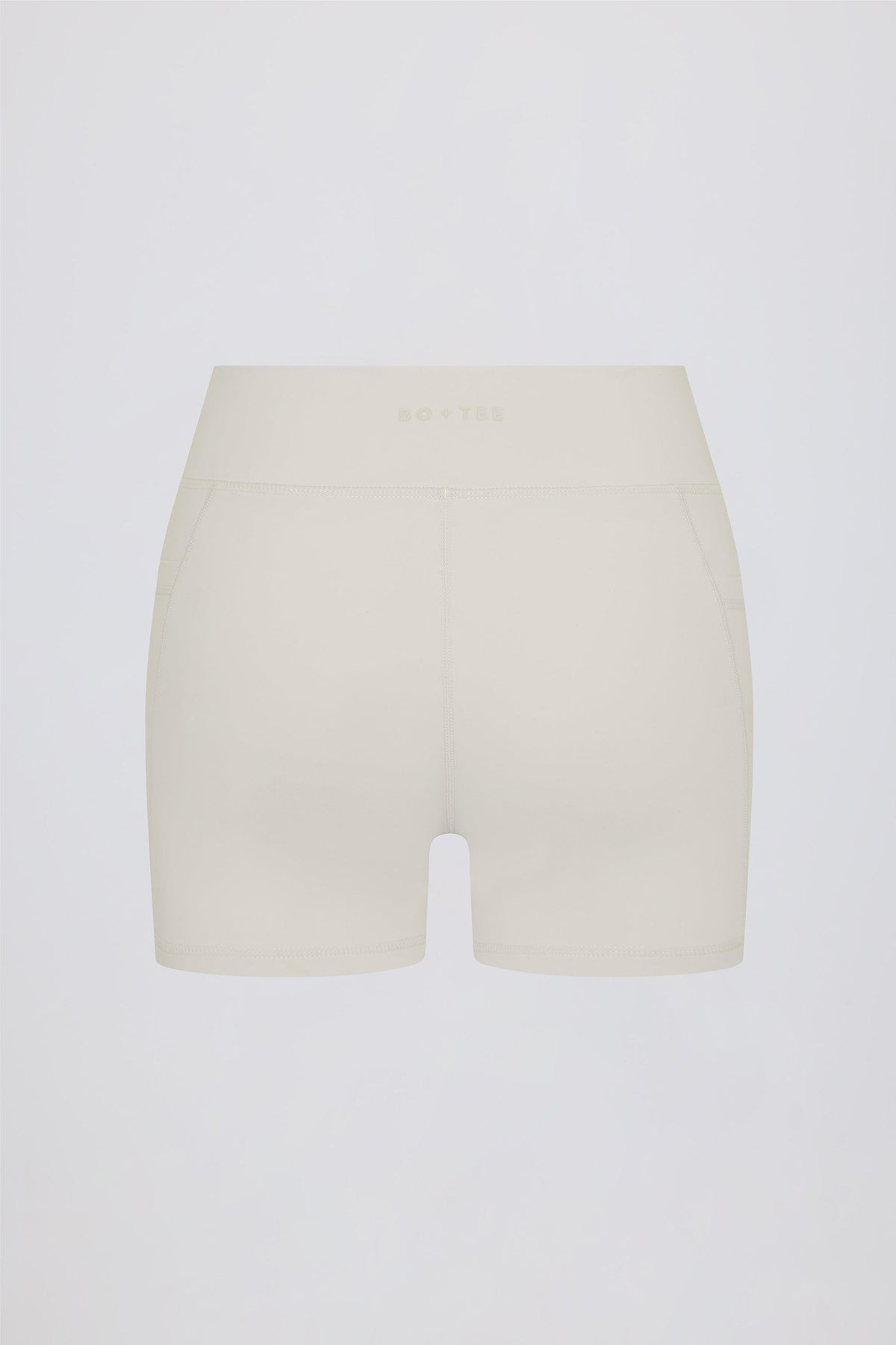 Soft Active Pocket V-waist Mini Shorts In Oat