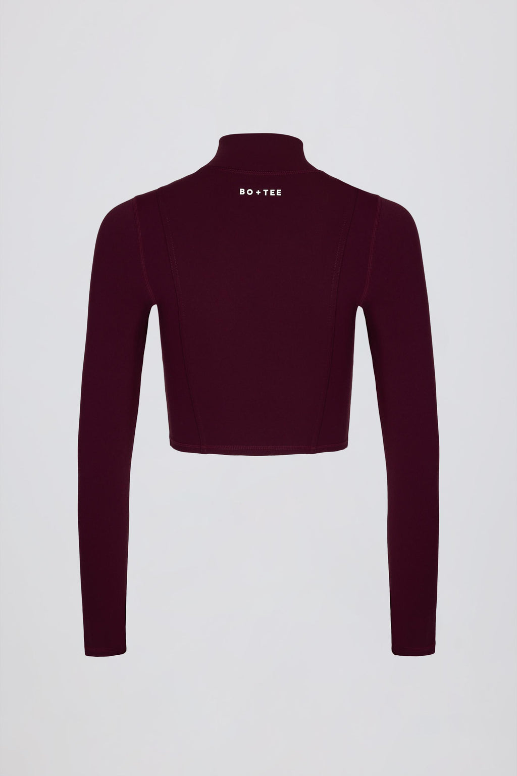 Soft Active Zip-up Cropped Jacket In Burgundy