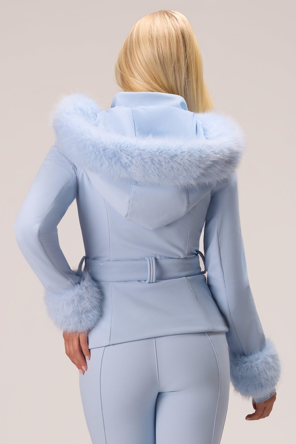 Water Resistant Soft Shell Ski Jacket In Powder Blue