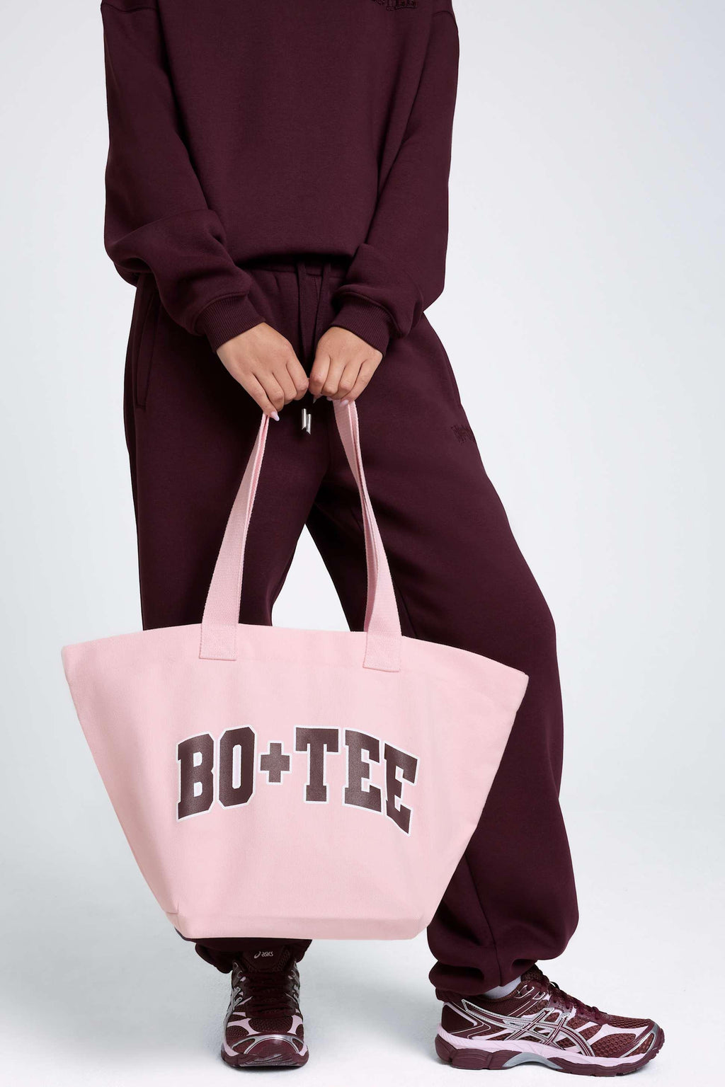 Oversized Tote Bag In Powder Pink