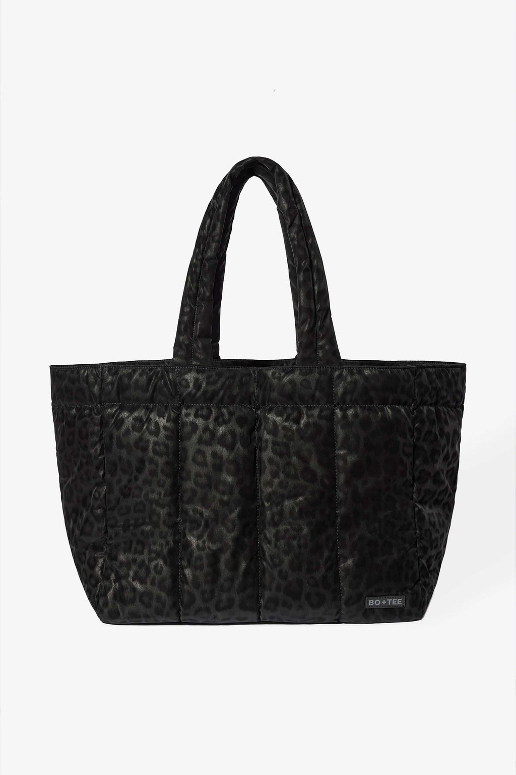 Waterproof Puffer Tote Bag In Black