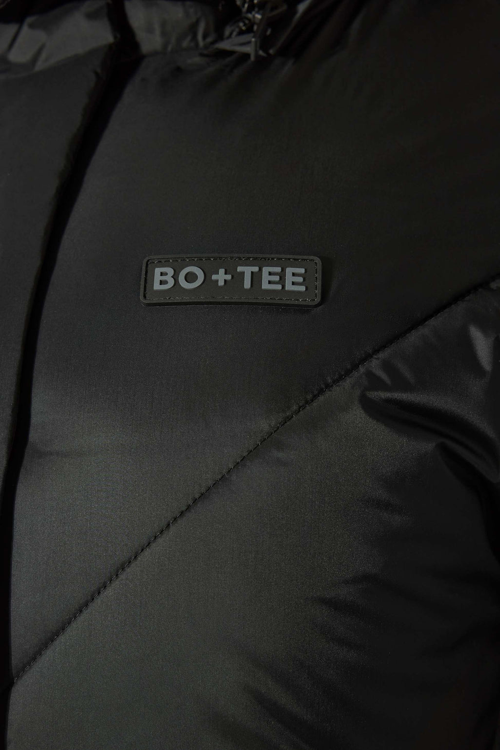 黑色防水連帽長外套