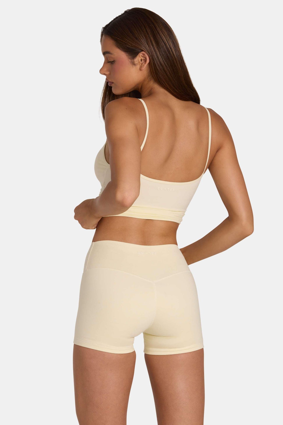 Soft Active Mini Shorts In Lemon Marl
