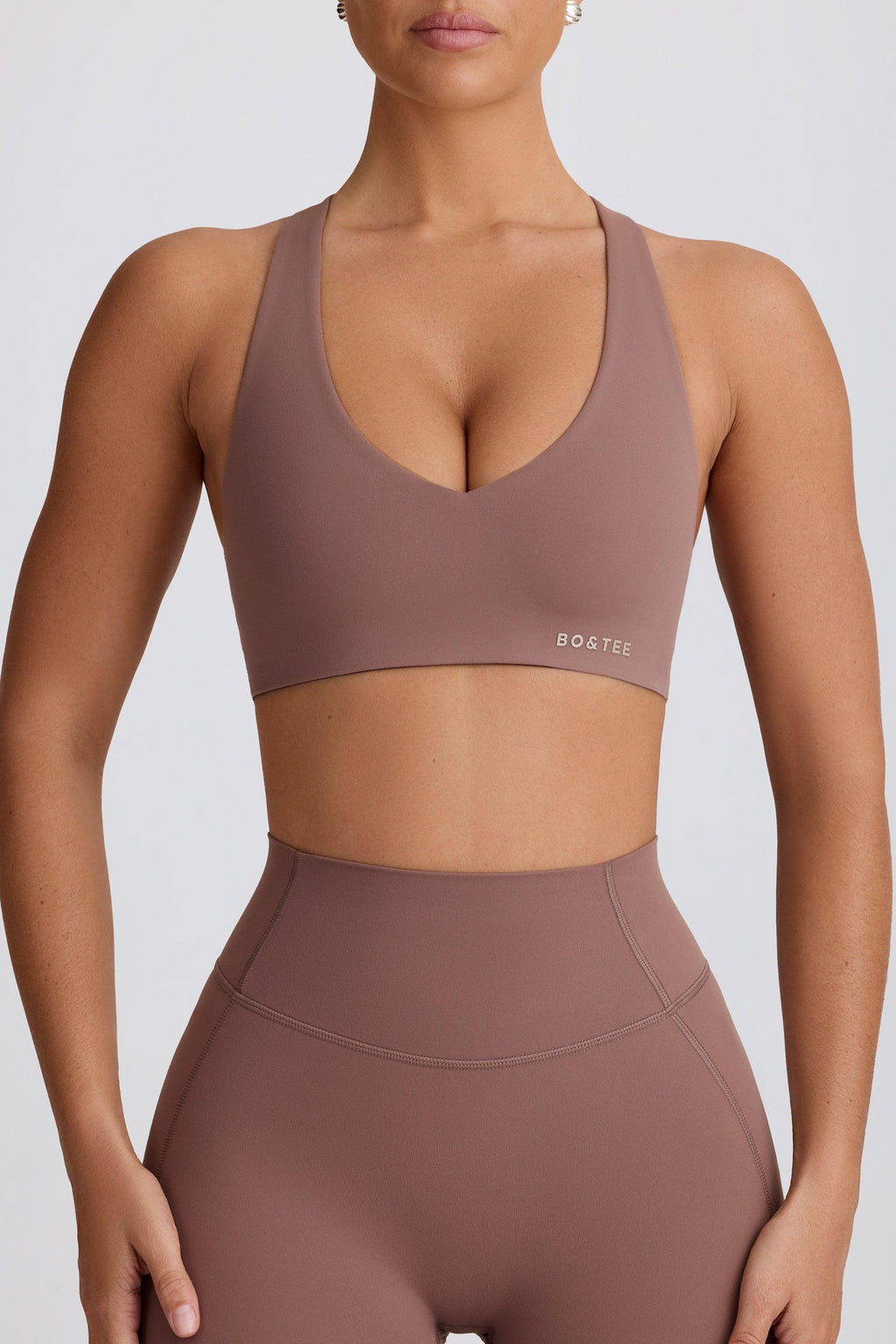 Soft Active Low-impact Sports Bra In Mocha