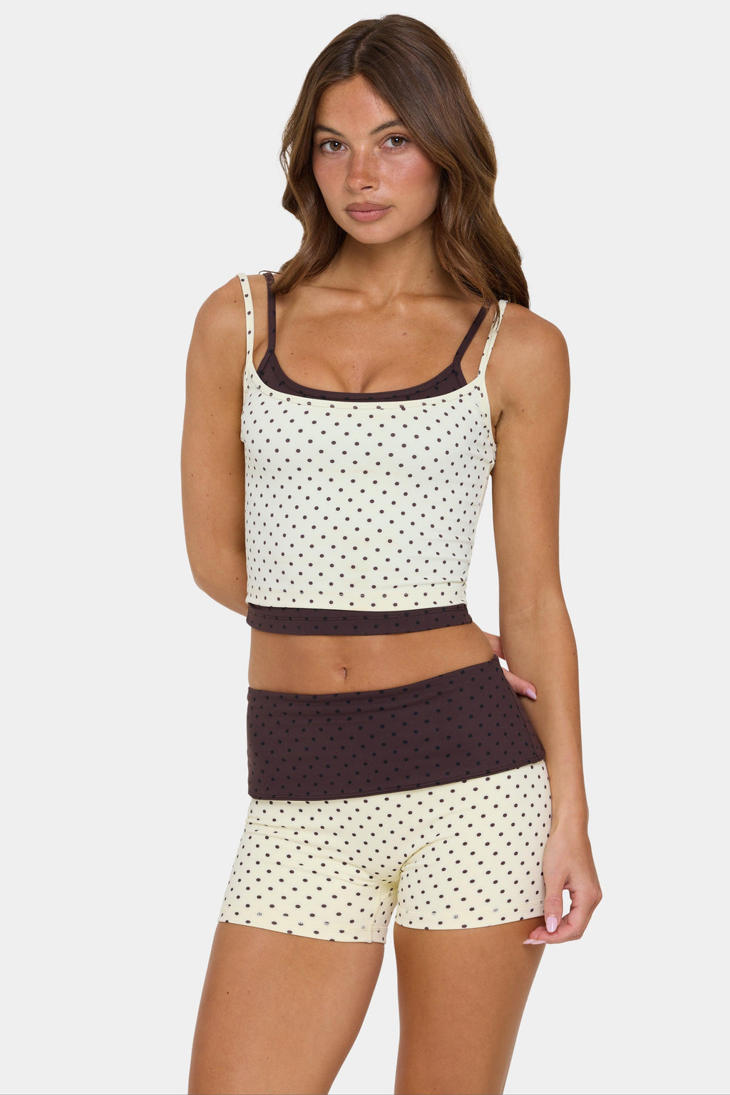 Soft Active Double-layer Tank Top In Cookie Butter