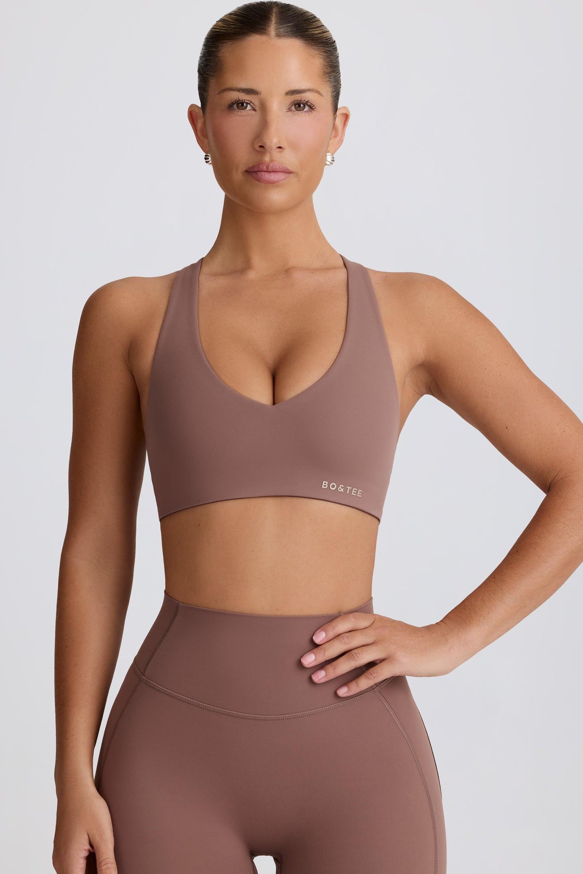 Soft Active Low-impact Sports Bra In Mocha