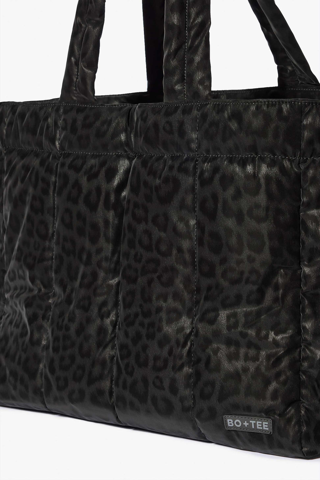 Waterproof Puffer Tote Bag In Black