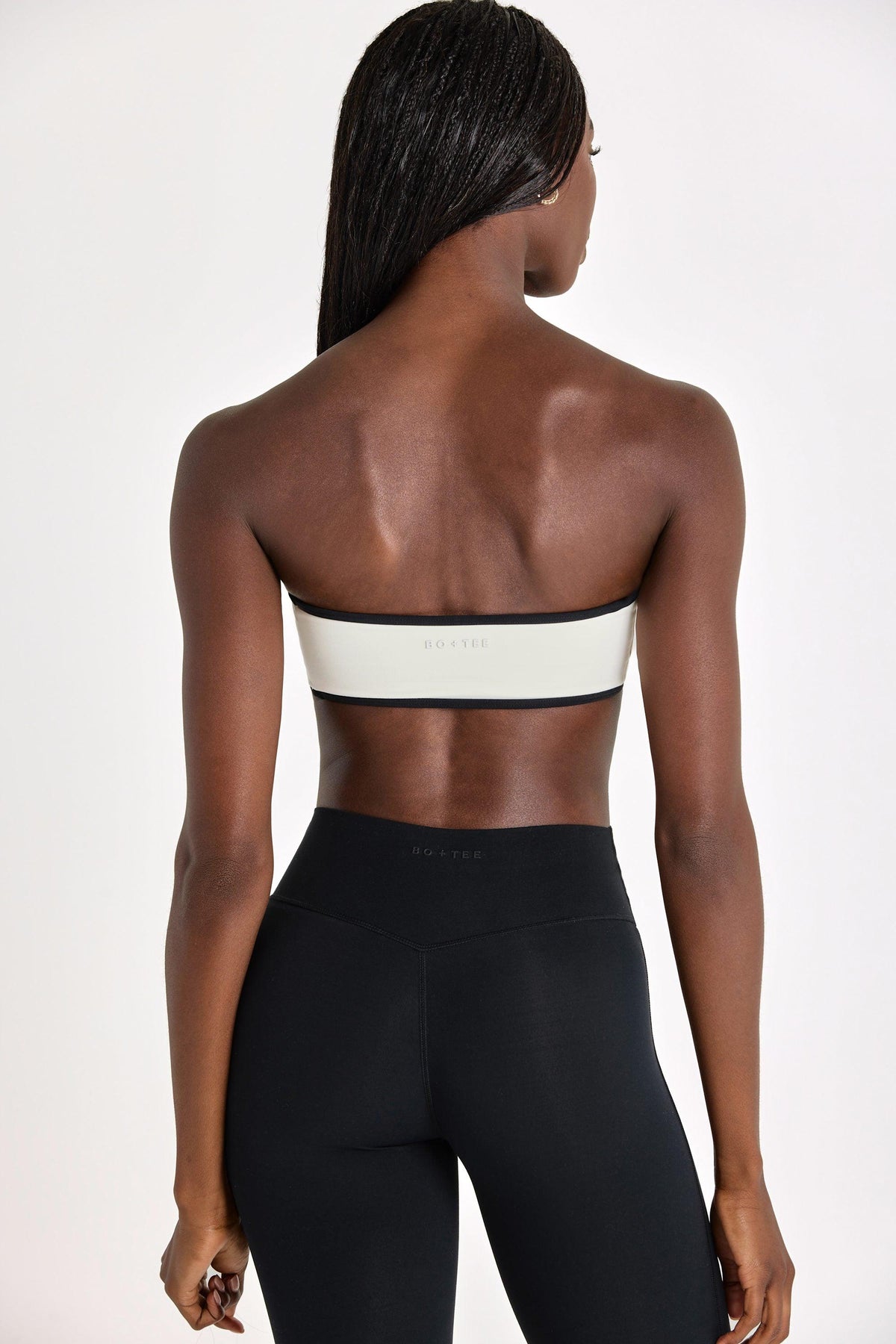 Soft Active Bandeau Sports Bra In Ivory