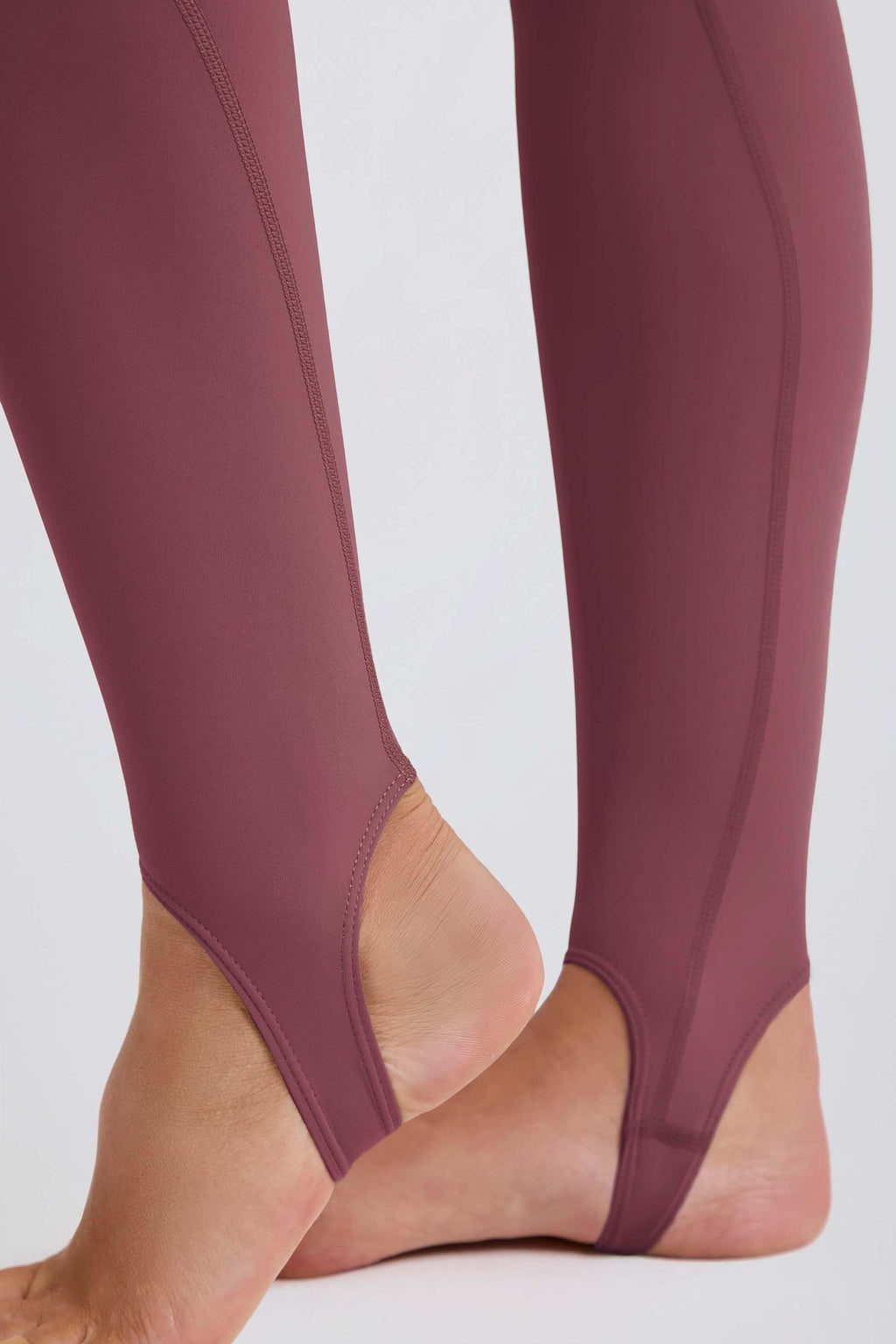 Foldover Mid-rise Stirrup Leggings In Acai