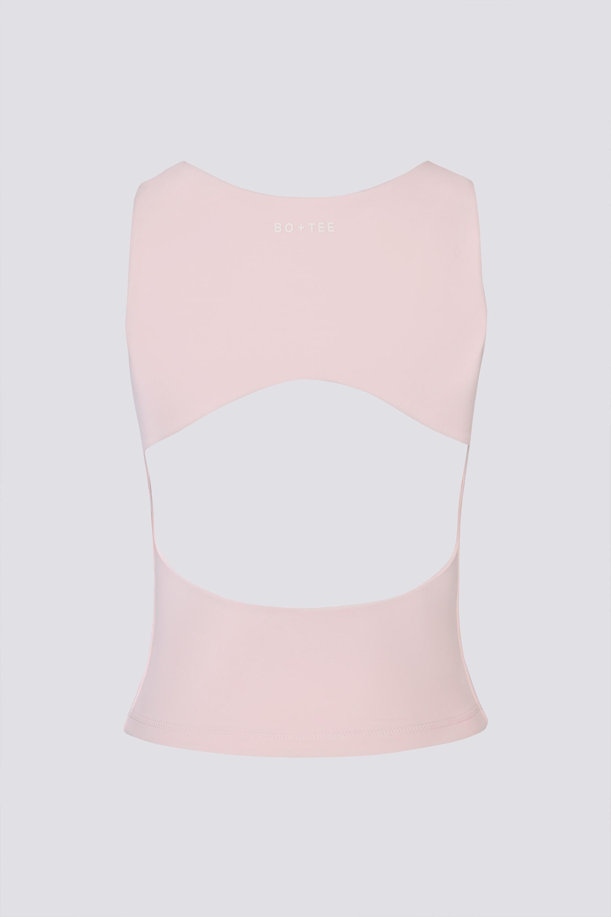 Soft Active Boat-neck Open-back Tank Top In Ballet Pink