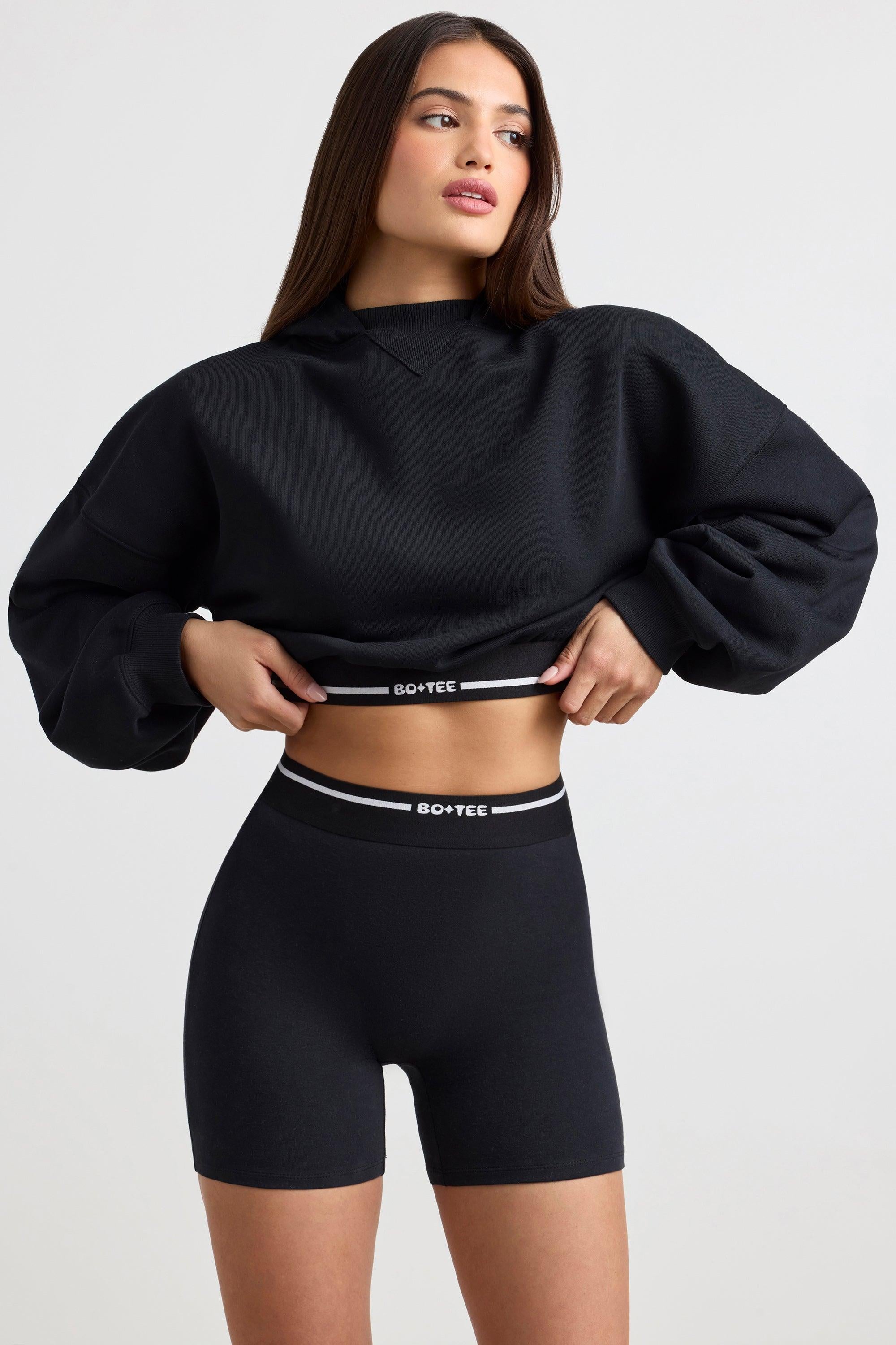 High-waist Mini Shorts In Black