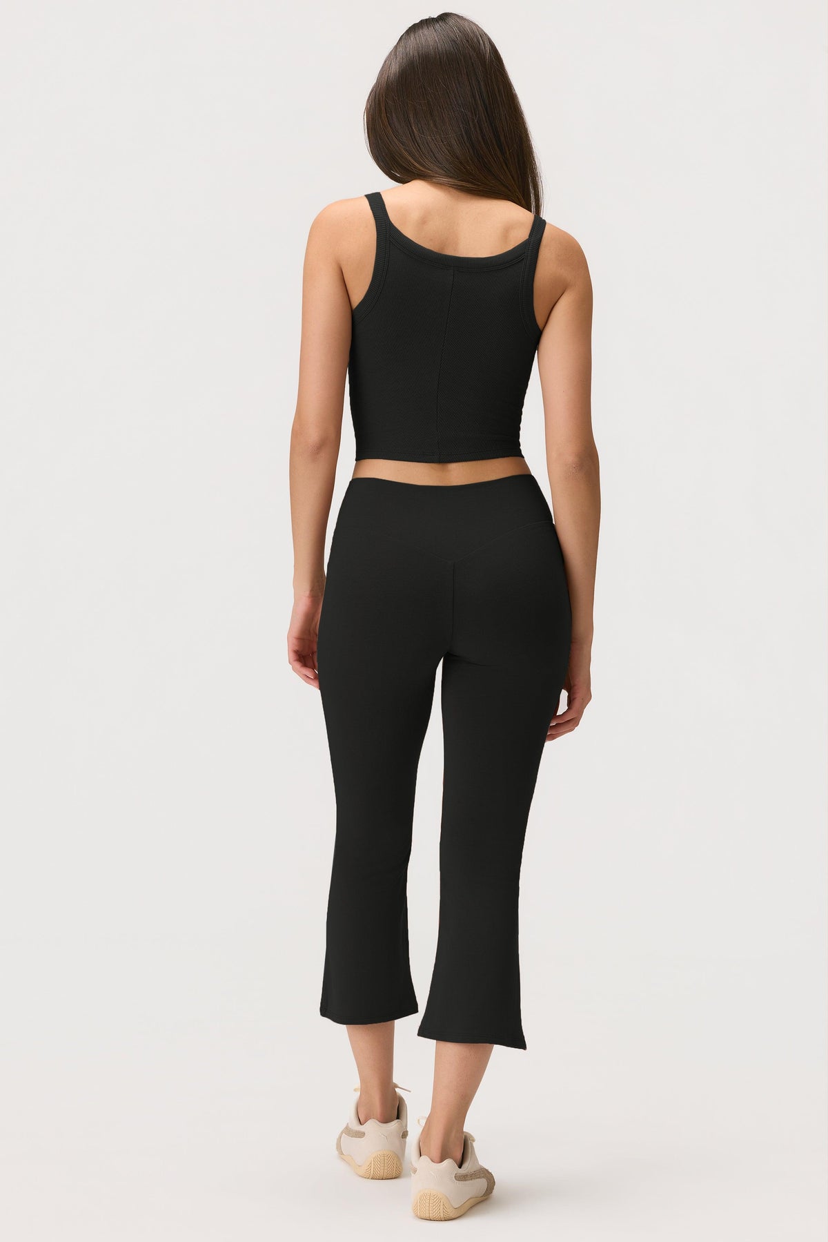 Buttercloud™ Flared Capri Leggings In Black