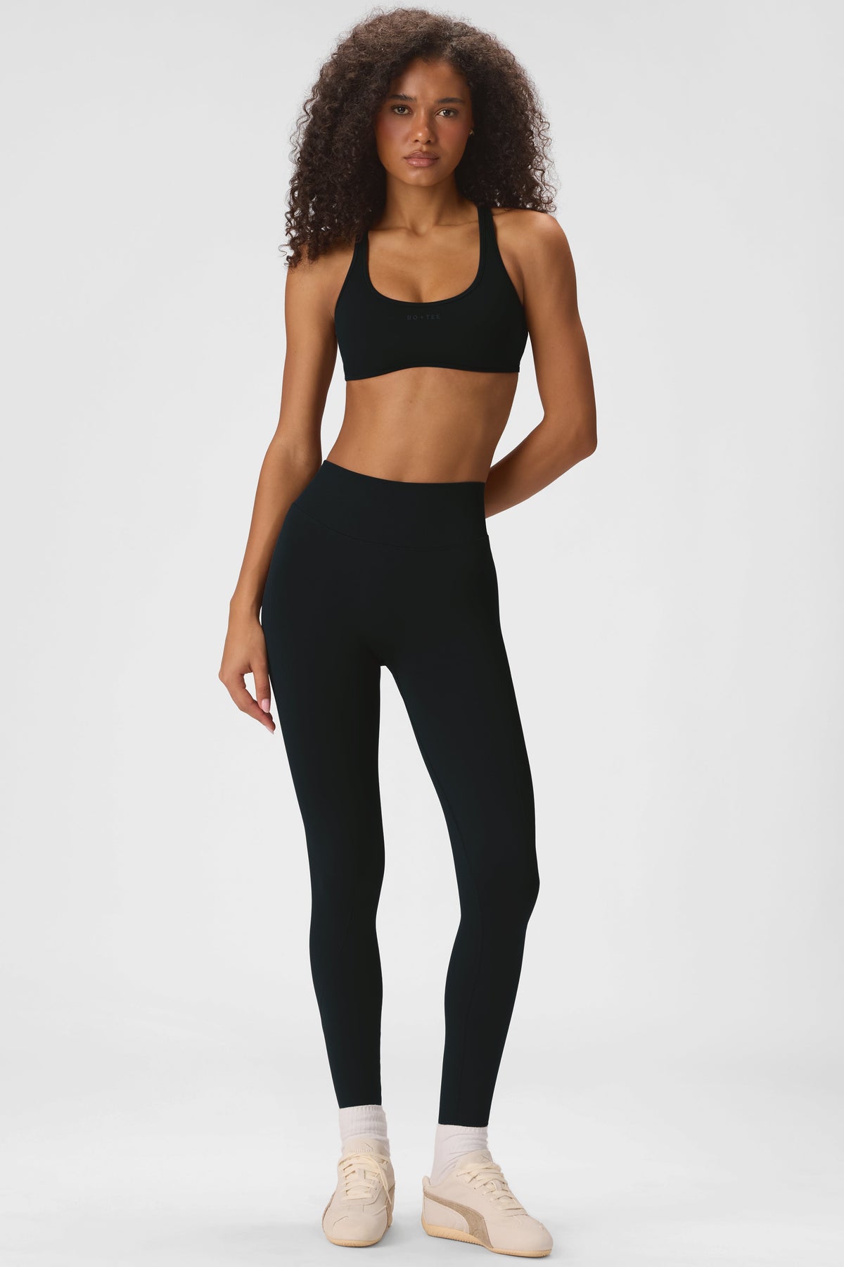 Soft Active Low-impact Sports Bra In Black