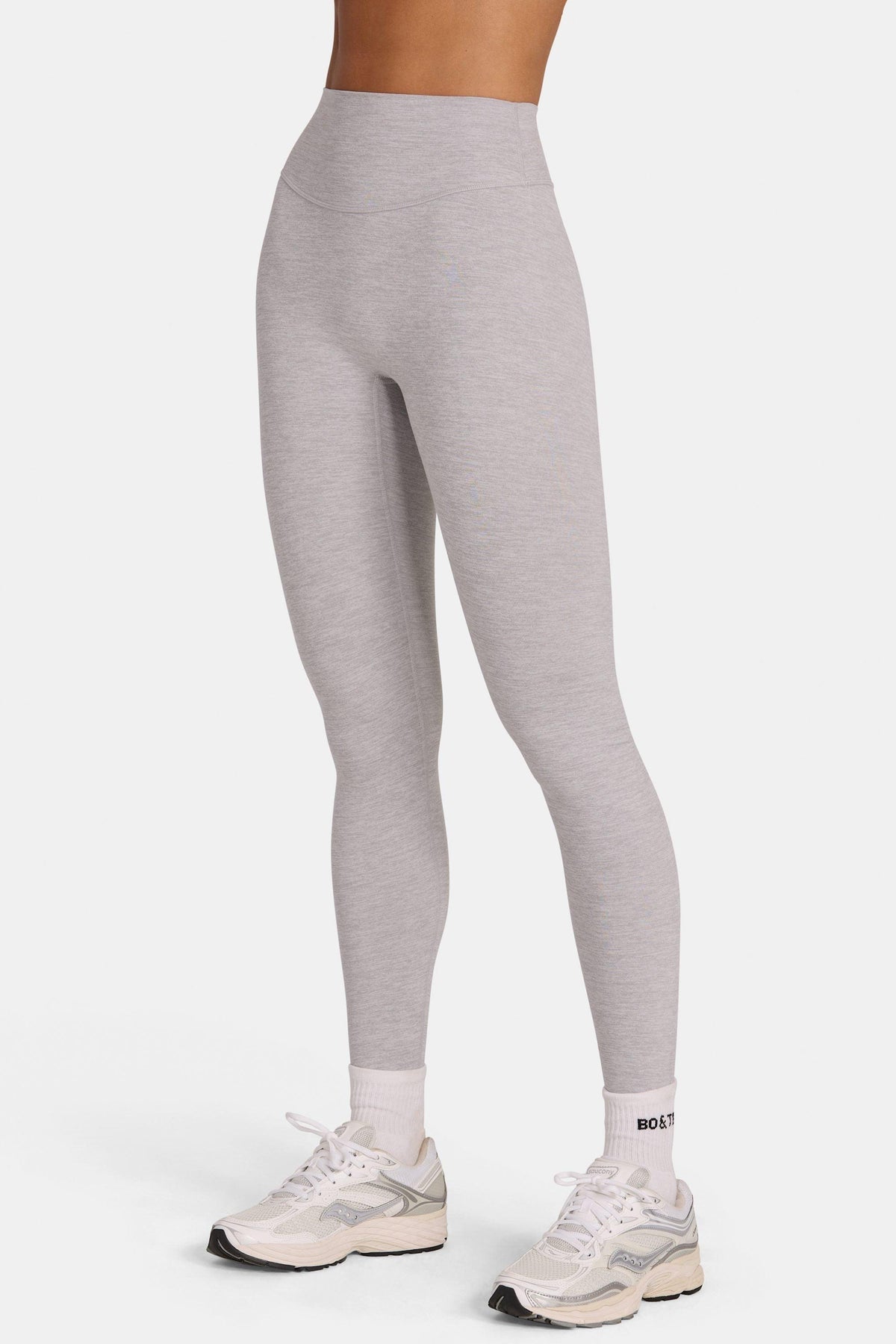 Soft Active Full-length Leggings In Grey Marl