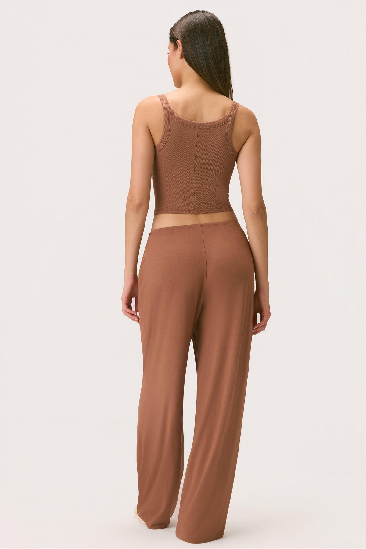 Buttercloud™ Tie-waist Wide-leg Trousers In Cocoa