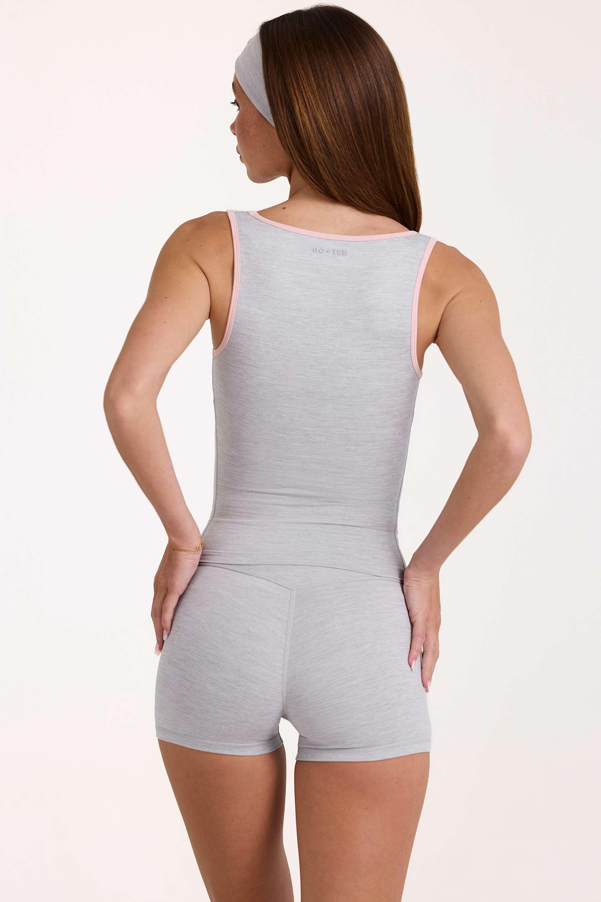 Soft Active Tank Top In Grey Marl