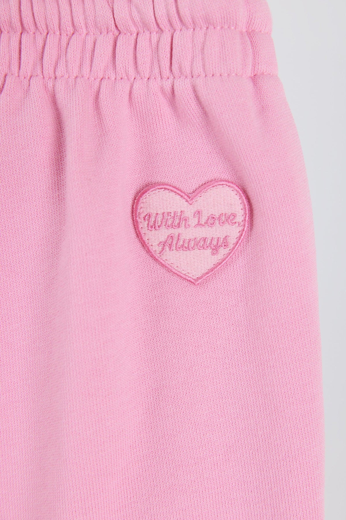 Soft Cotton Jersey Mid-rise Wide-leg Joggers In Baby Pink