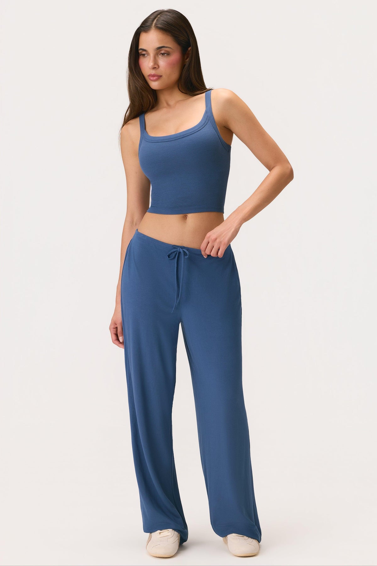 Buttercloud™ Tie-waist Wide-leg Trousers In Marine