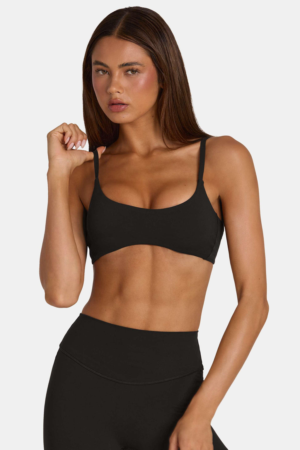 Soft Active Low-impact Sports Bra In Black