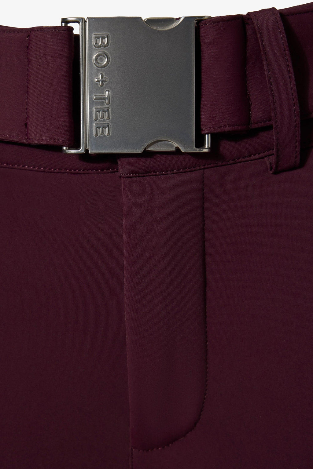 Waterproof Belted Ski Salopettes In Burgundy