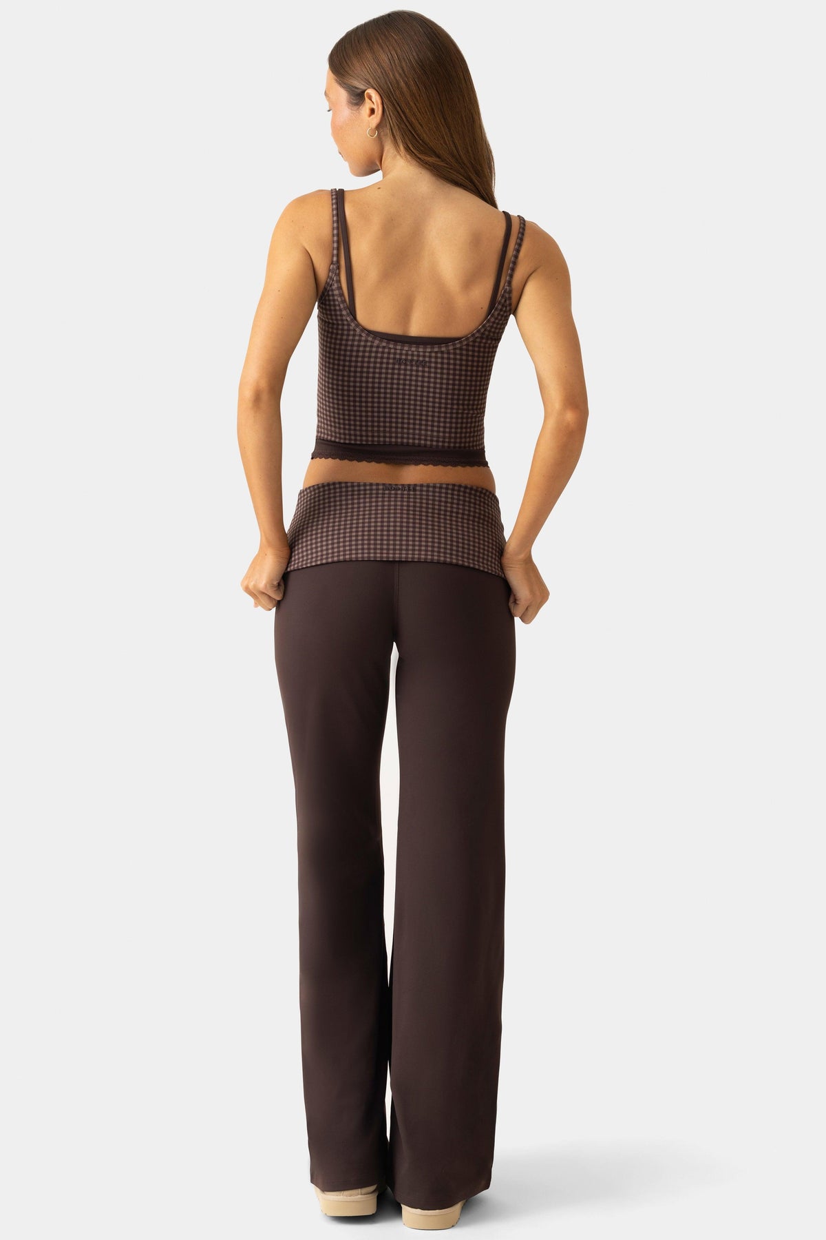 Soft Active Wide-leg Trousers In Espresso