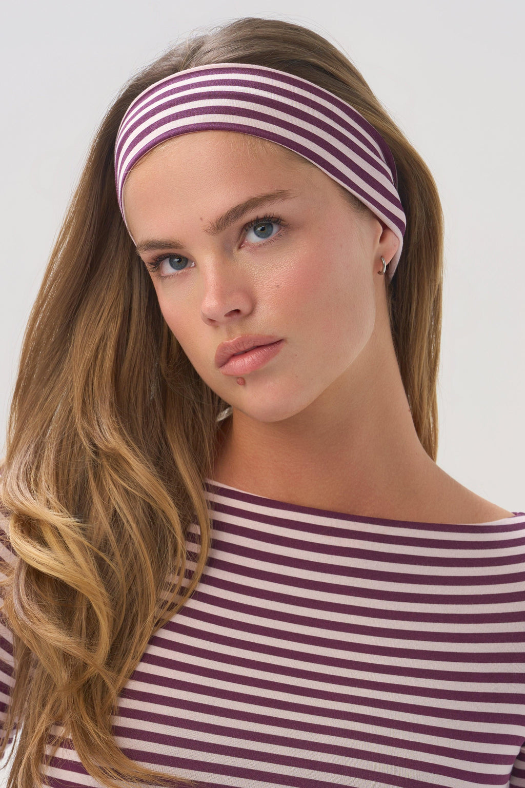 Buttercloud™ Headband 2-pack In Plum Stripe