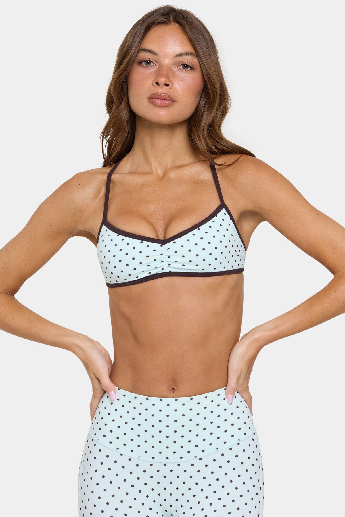 Soft Active Low-impact Sports Bra In Mint Chip