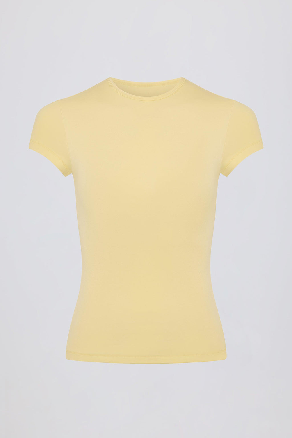 Cut-out Longline T-shirt In Lemon