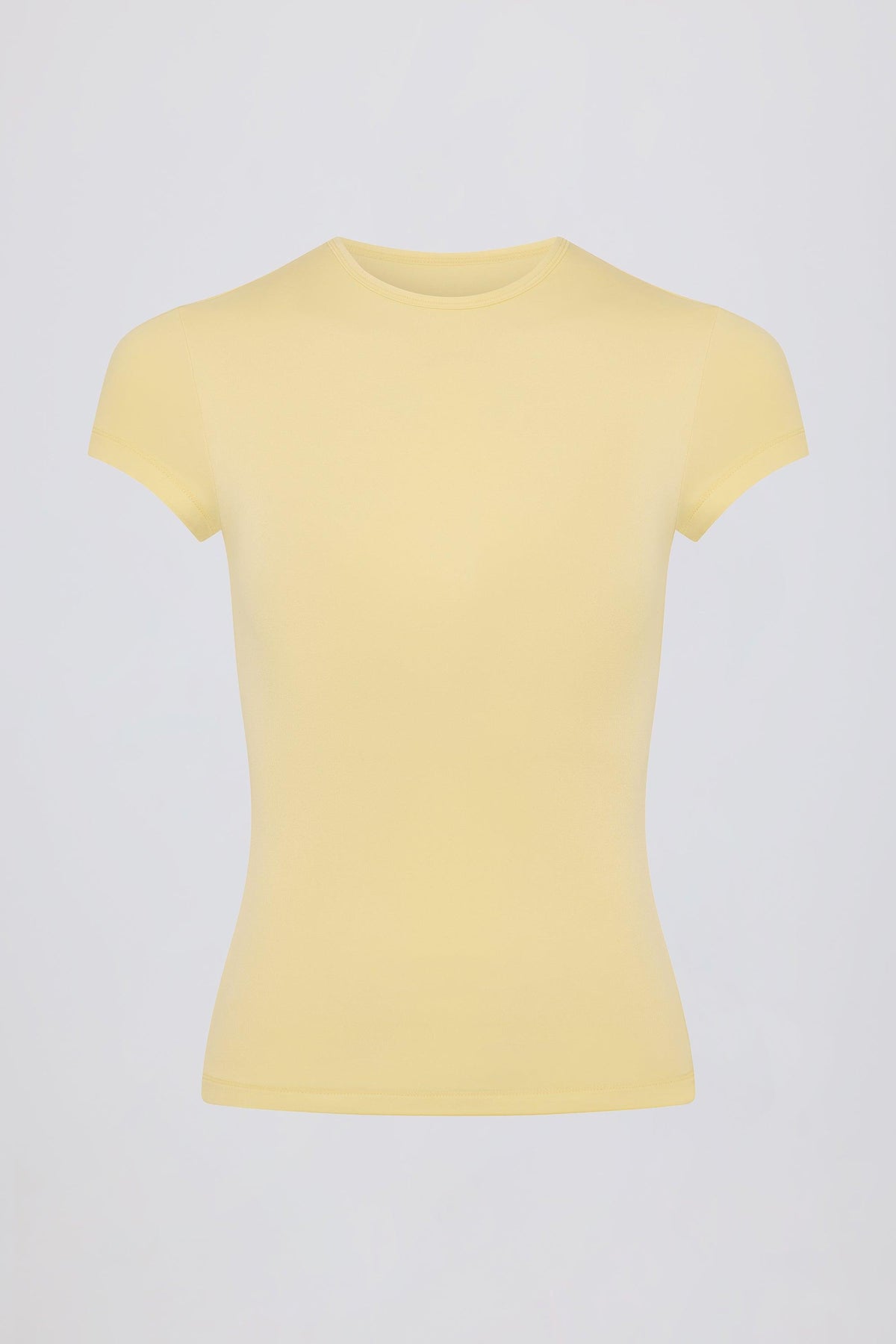 Cut-out Longline T-shirt In Lemon