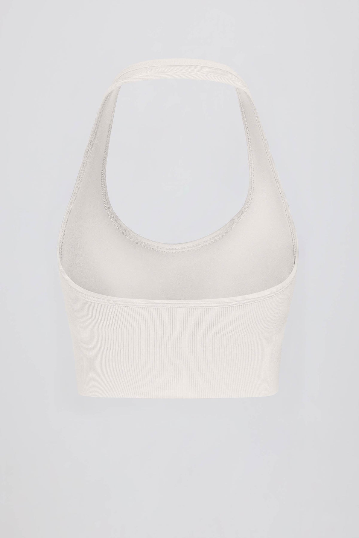 Define Luxe Halterneck Sports Bra In White