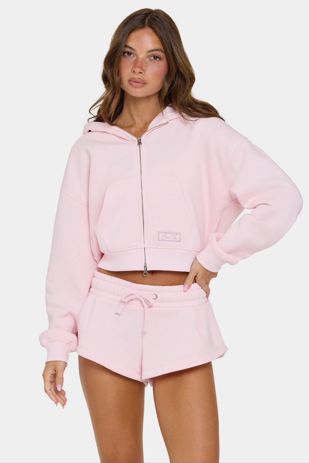 Oversized Zip-up Hoodie In Sorbet